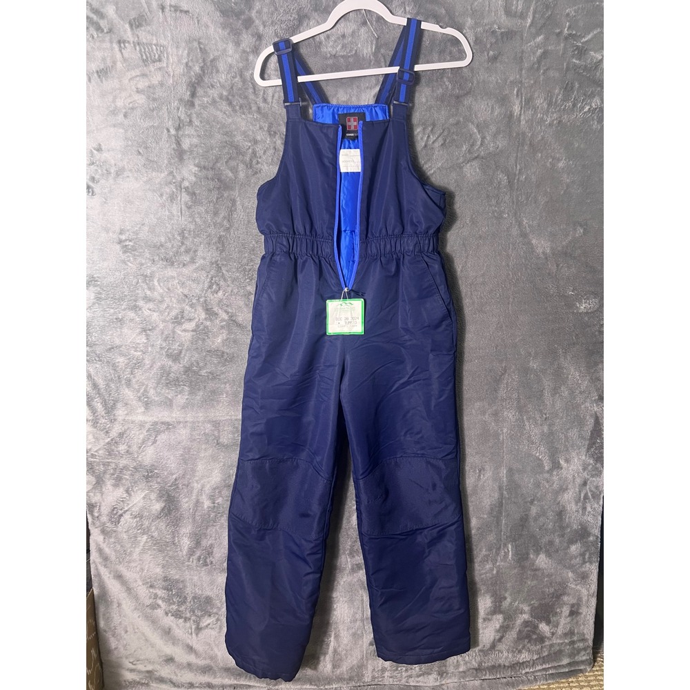 Swiss Tech Kids Navy Blue Insulated Snow Bibs Winter Overalls Ski Pants XL 14/16